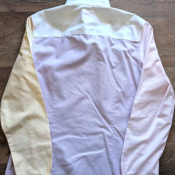 Brooks Brothers Size 10 Womens Button Shirt  Colorblock Pastels - Picture 9 of 12